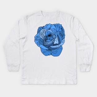 Blue rose Kids Long Sleeve T-Shirt